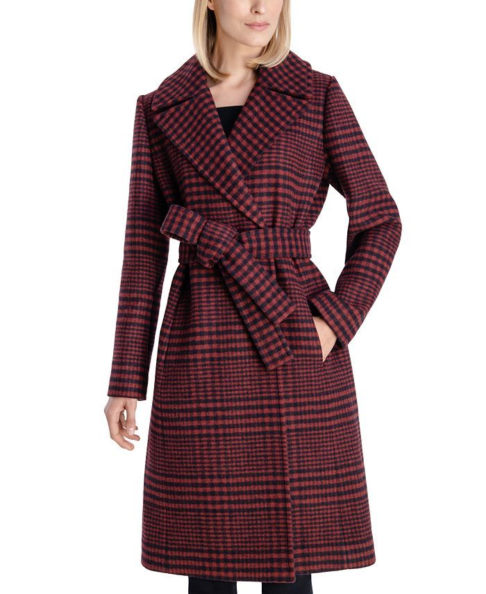 Anne Klein Women's Belted Wrap Coat, Created for Macy's & Reviews - Coats & Jackets - Women - Mac... | Macys (US)