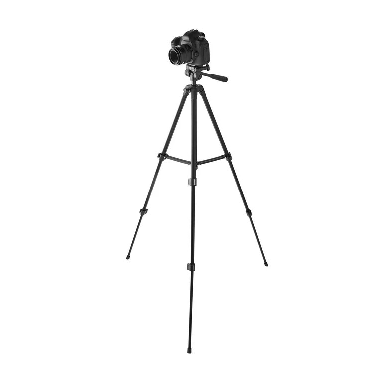 Onn 52" Aluminum Camera/Smartphone Tripod Adjustable Height, Light Weight, Mounts for SLR|Camera|... | Walmart (US)