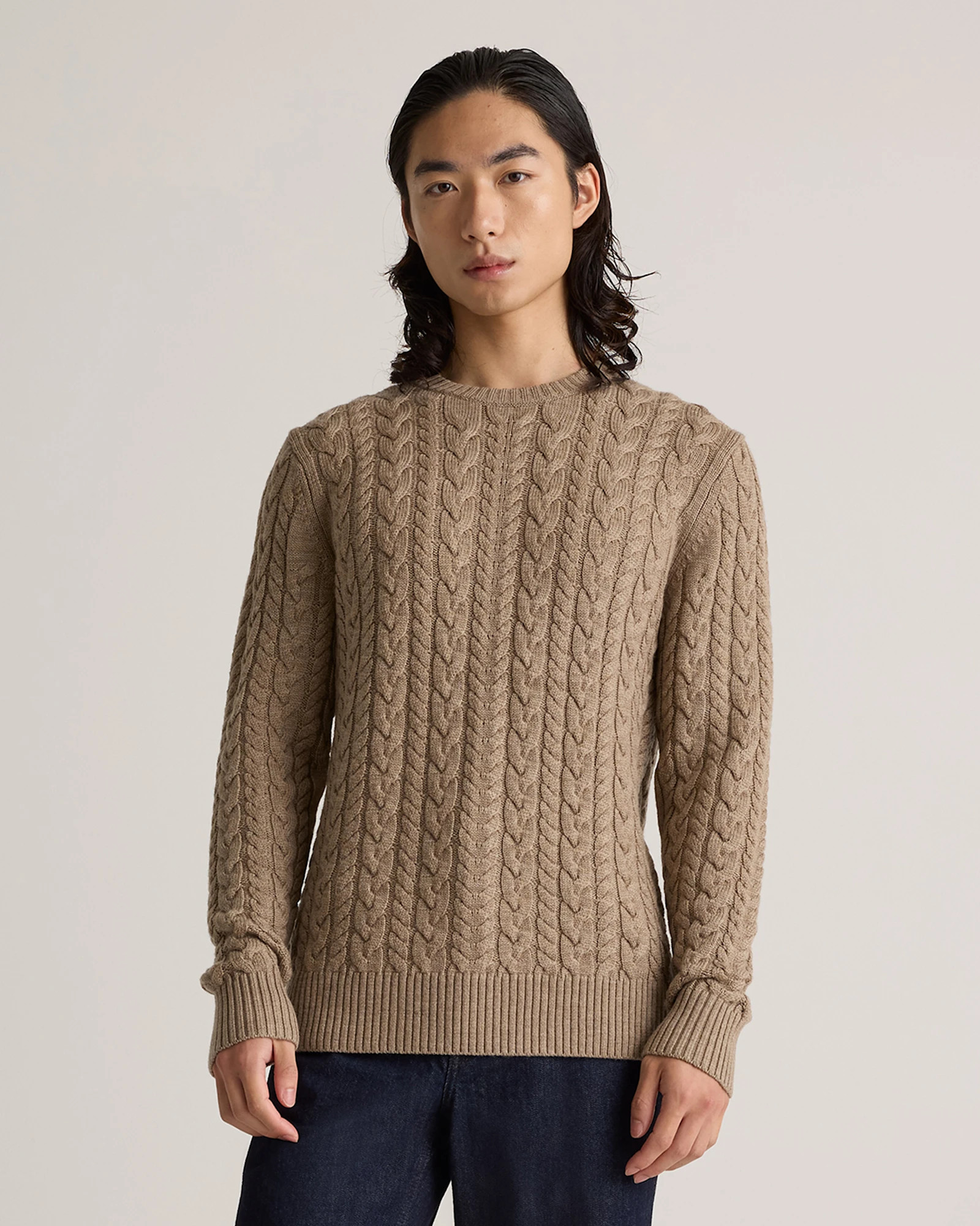 Australian Merino Wool Cable Crewneck Sweater | Quince