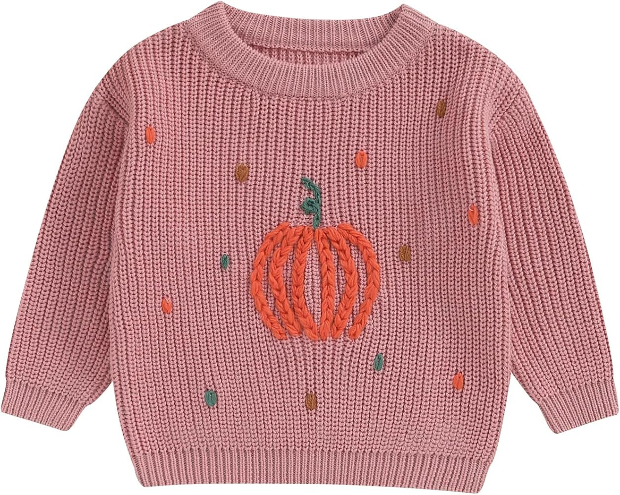 MAYUMMPY Toddler Baby Boy Girl Halloween Sweater Pumpkin Warm Pullover Sweatshirt Knitwear Knitte... | Amazon (US)