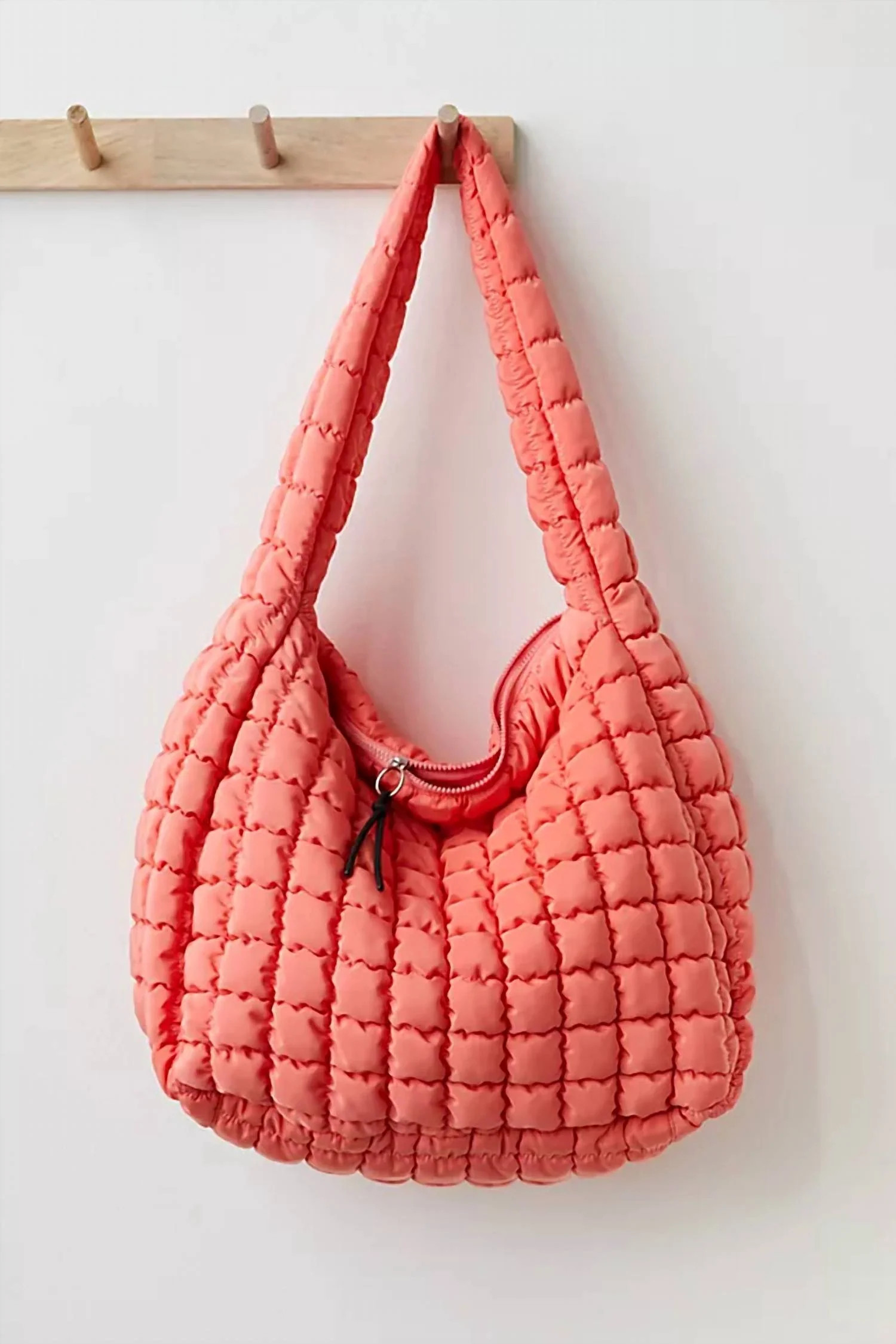 Quilted Carryall Bag In Coral | Shop Simon
