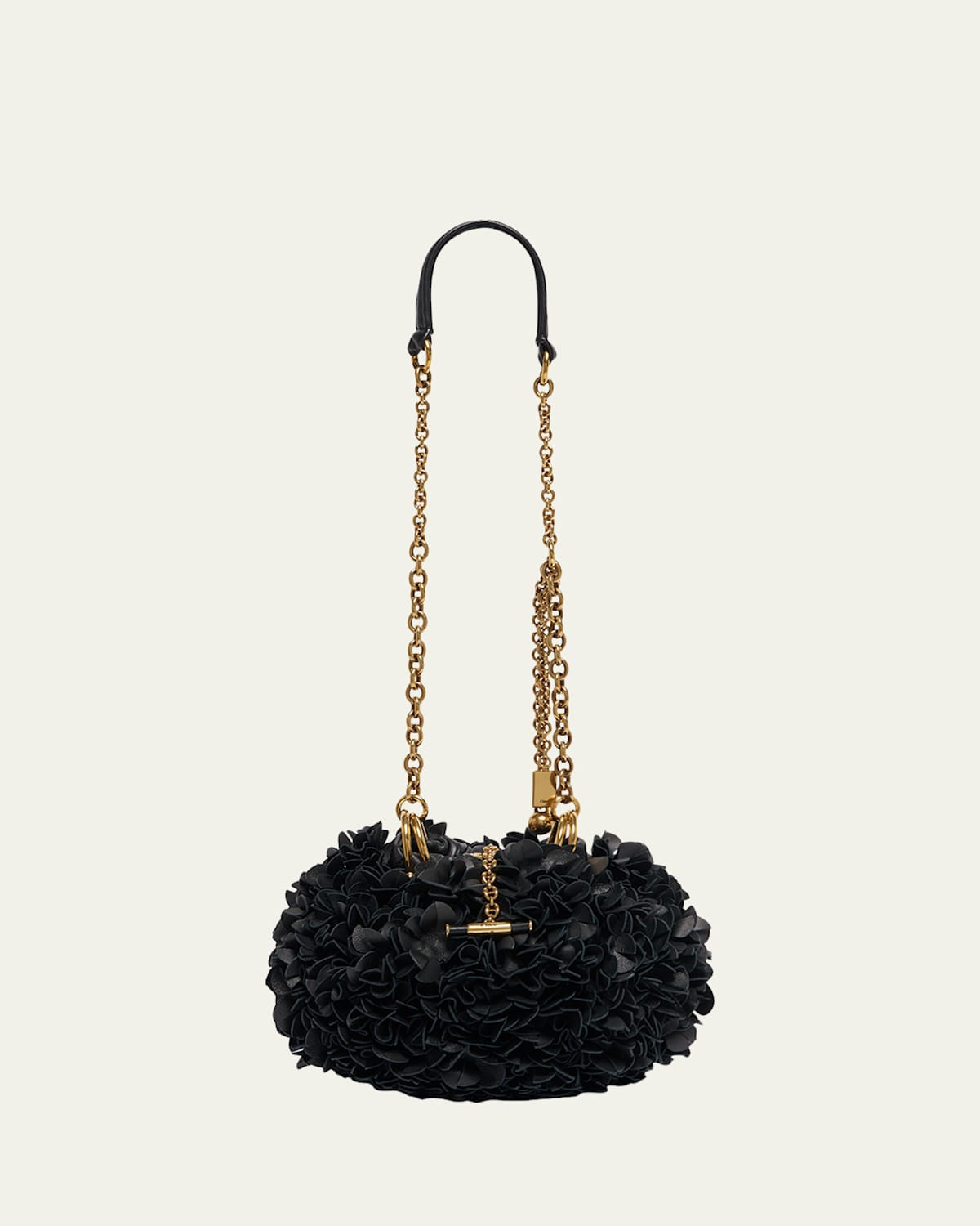 Plisse Ruffle Leather Shoulder Bag | Bergdorf Goodman