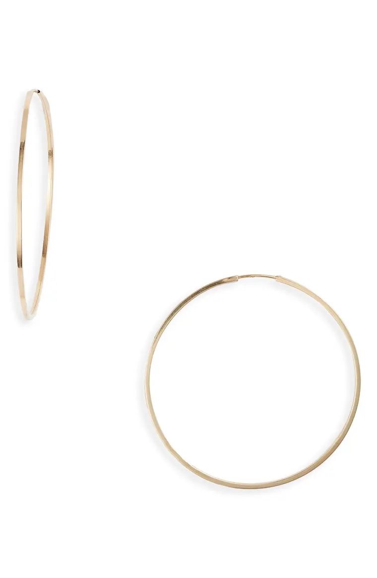 Essentials 14K Gold Thin Hoop Earrings | Nordstrom