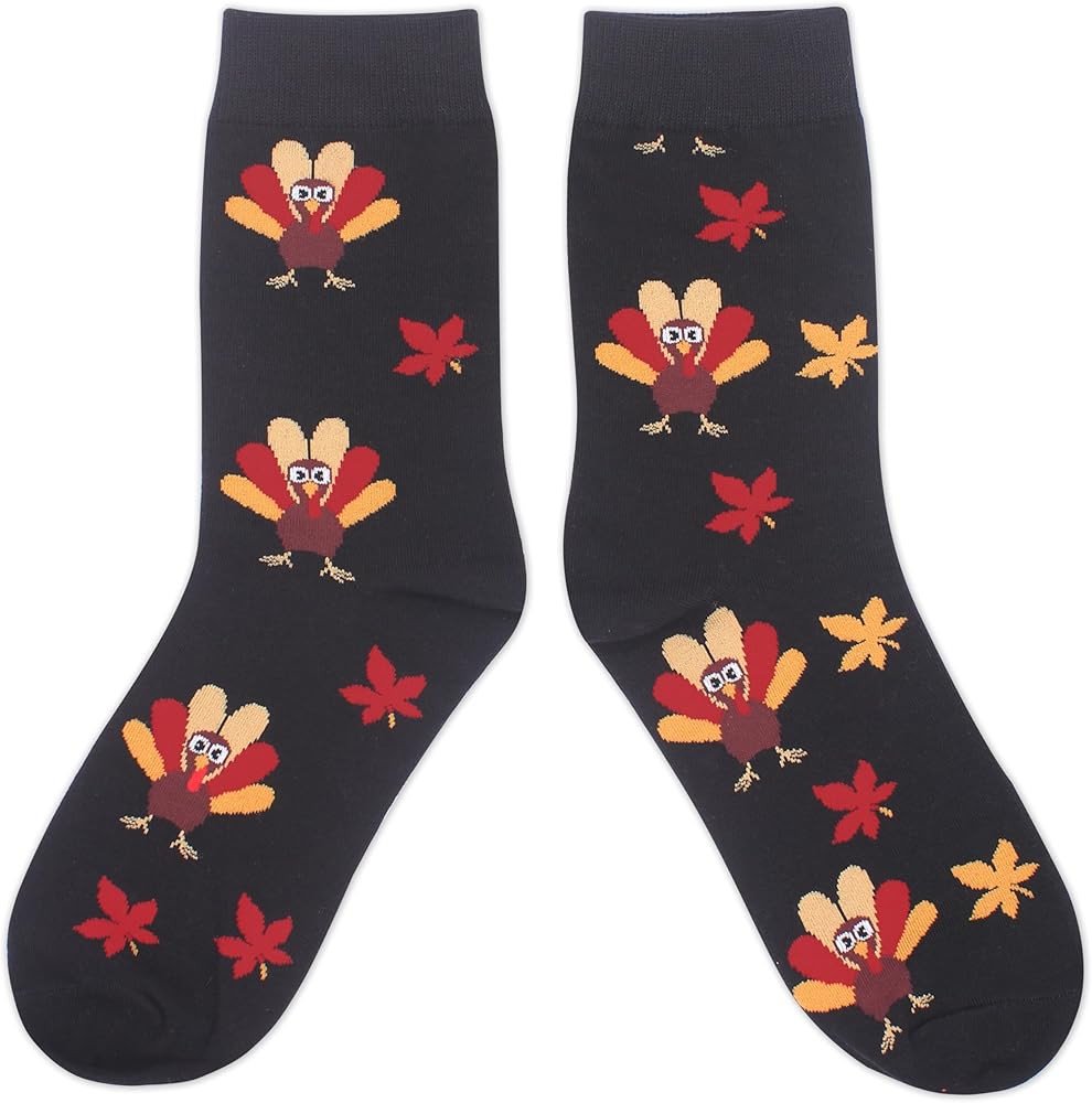 Let’s Get Basted Socks, Thanksgiving Pumpkin Turkey Socks, 1 Pair, Gift for Thanksgiving Autumn... | Amazon (US)