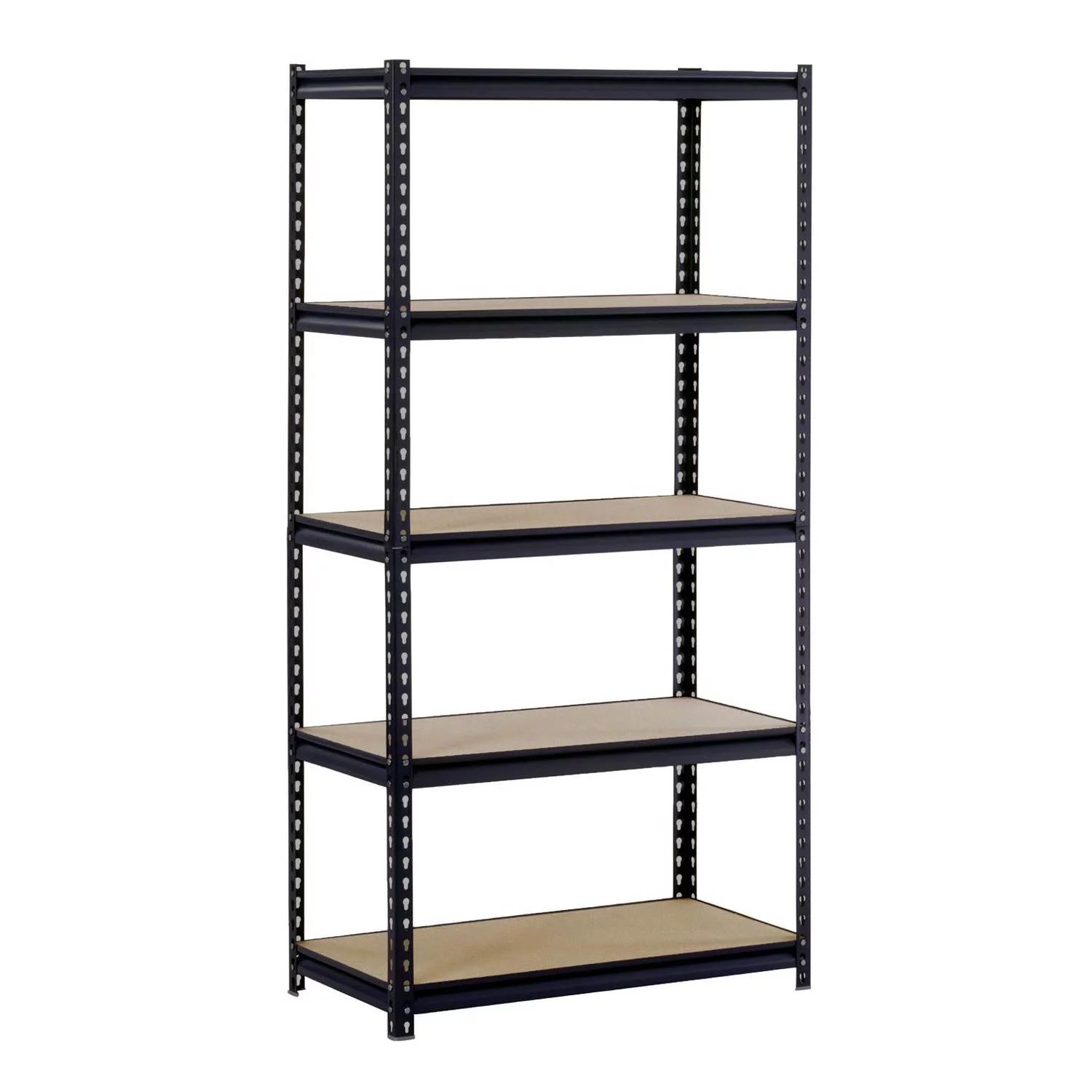 Muscle Rack Black 48"W x 24"D x 72"H 5-Shelf Steel Shelving - Walmart.com | Walmart (US)