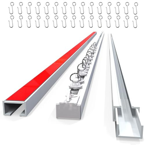 UrbanRed Self Adhesive Curtain Track (1 Meter, 3.2 ft) for Smooth Ceiling or Wall - No Drill, Screws, Ceiling Curtain Track, Curtains Rod, Ceiling Mount, Adhesive Curtains Rod (Non-Flexible) | Amazon (US)