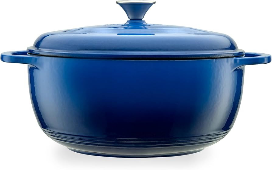Mercer Culinary Enameled Cast Iron Round Dutch Oven, 6 qt., Navy Blue | Amazon (US)