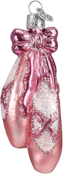 Old World Christmas Ballet Toe Dancing Shoes Glass Blown Ornament for Christmas Tree, Handcrafted... | Amazon (US)
