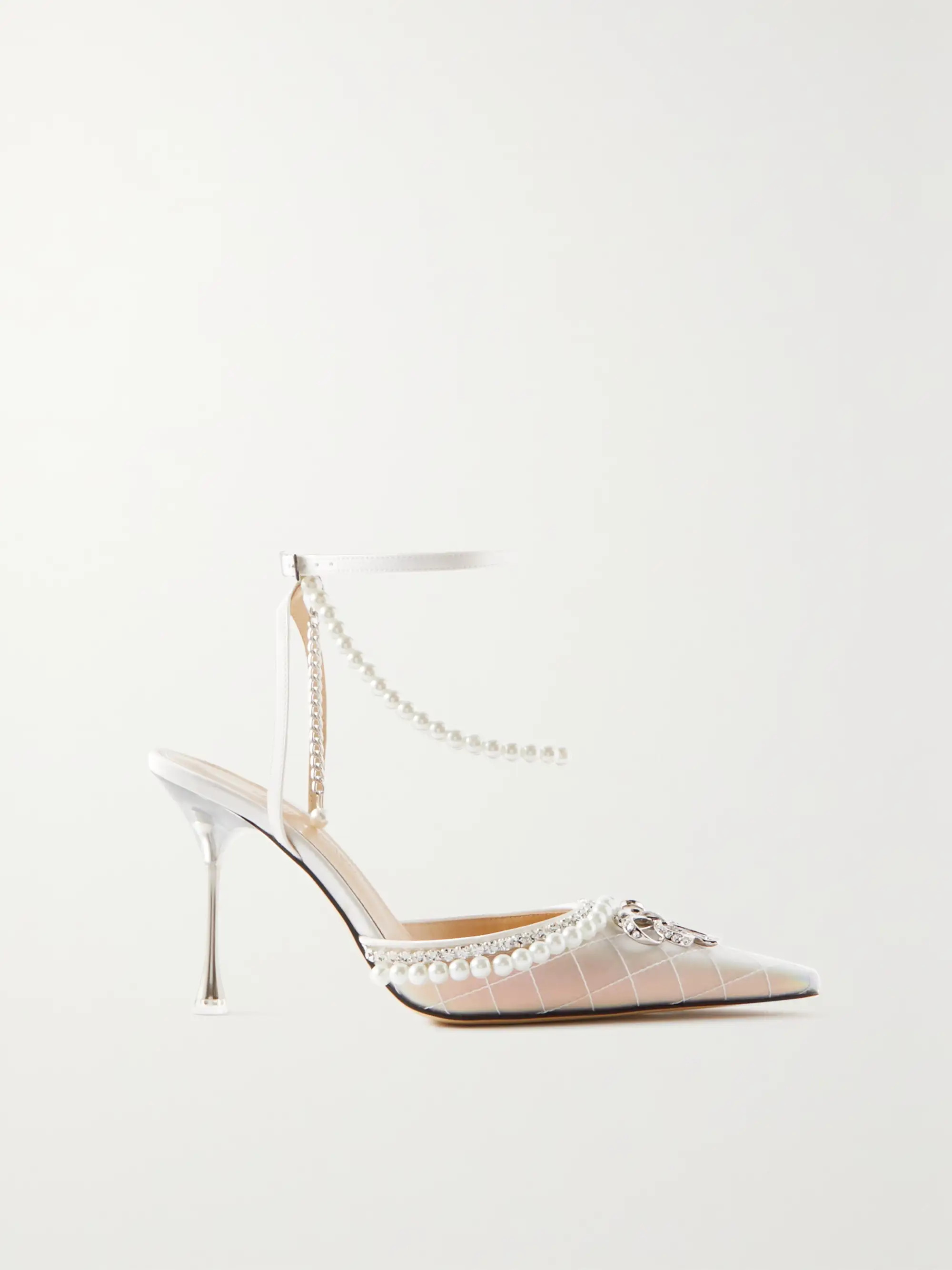 Bow of Elizabeth embellished PVC and leather sandals | NET-A-PORTER (US)