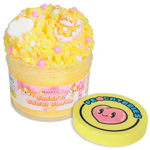 Peachybbies Sleepy Corgi Cloud Slime, Made in USA Premium Scented Slime, 100% Authentic Peachybbies, 7 oz., Cloud Dough for Kids, ASMR, Sensory Gifts for Kids, Fidget Toys | Amazon (US)
