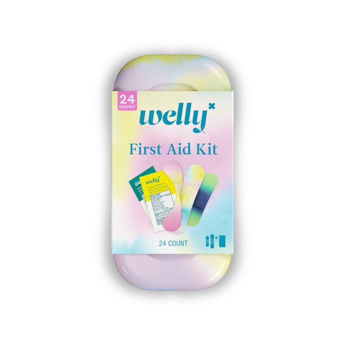 Welly Kid's Quick Fix First Aid Bandage Travel Kit - Colorwash - 24ct | Target