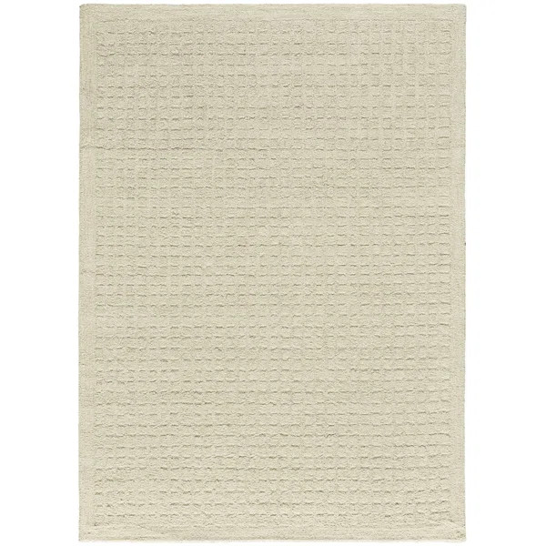 DKNY Pure Grids Ivory Beige Contemporary Indoor Rug | Wayfair North America