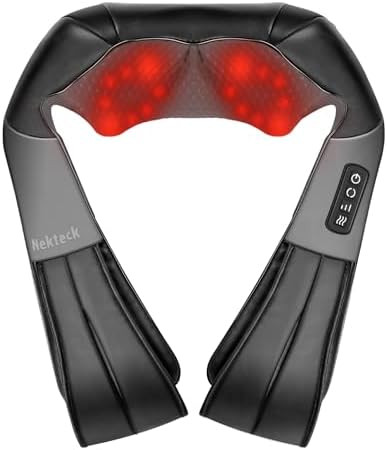 Nekteck Shiatsu Neck Massager for Pain Relief Deep Tissue with Heat, 3D Kneading Massage Pillow B... | Amazon (US)