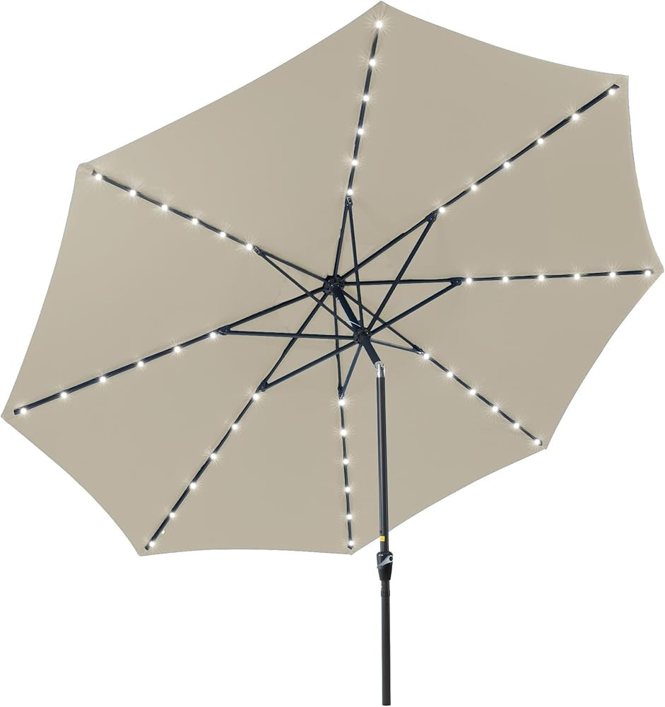 Paraguas grande para patio al aire libre con botón de inclinación | Amazon (US)