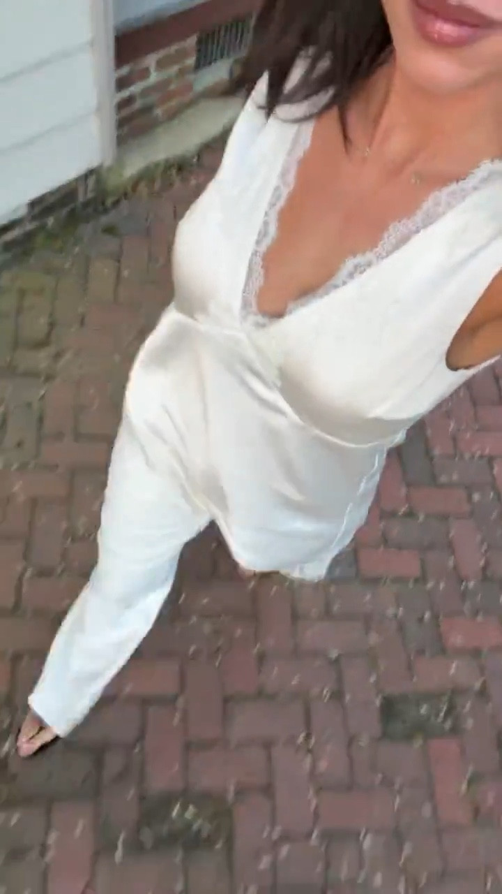 Spring outfit 🌷 Wearing size S lace tank and size S satin pants - lip combo is fenty gloss in shade fu$$y and makeup forever lip liner in shade endless cacao 💄Use code AF20 for extra 20% OFF Abercrombie 🤩 

spring outfit, spring style, spring fashion, weekend outfit, lunch outfit, casual outfit, mom outfit, postpartum outfit

#LTKSaleAlert #LTKSeasonal #LTKmomlife