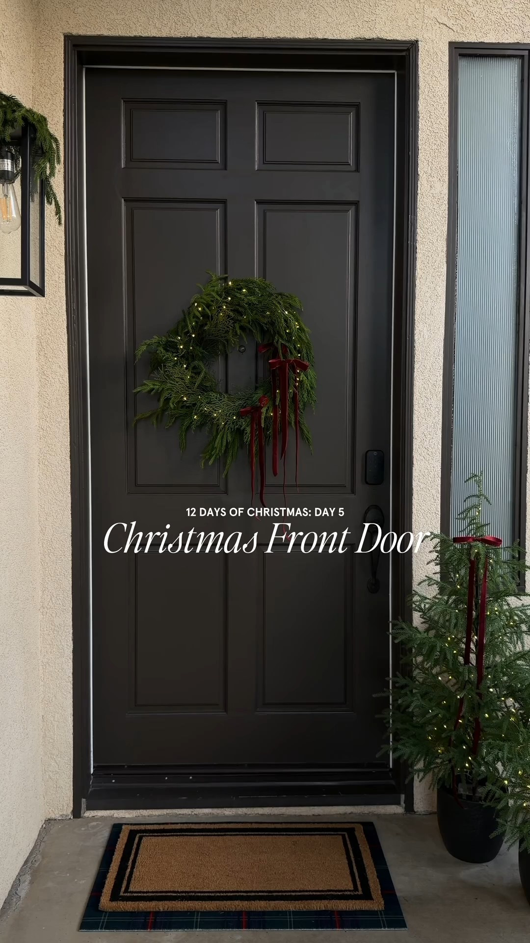 Simple but festive holiday front door! 🎄❤️

I mixed 1” and 5/8” ribbon for the wreath! And all 5/8” ribbon for the trees 🫶🏼

#LTKSeasonal #LTKHoliday #LTKHome