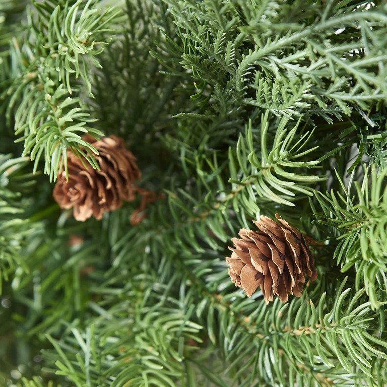 Sonoma Cypress Evergreen Artificial Christmas Wreath, 24 in x 24 in, by Holiday Time - Walmart.co... | Walmart (US)