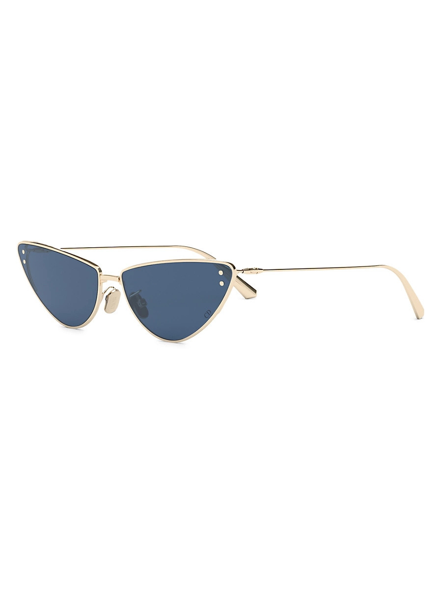 Women's MissDior B1U 63MM Butterfly Sunglasses - Shiny Gold Blue | Saks Fifth Avenue