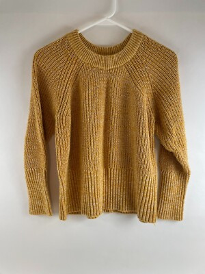 Universal Thread Sweater, Women's Size Large, Gold Mustard, Pullover, Cropped | eBay US