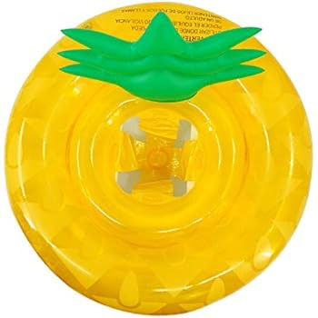 Baby Pool Floats with Safety Seat & Backrest, Pineapple Shaped Swim Rings Float for Kids Toddler ... | Amazon (US)
