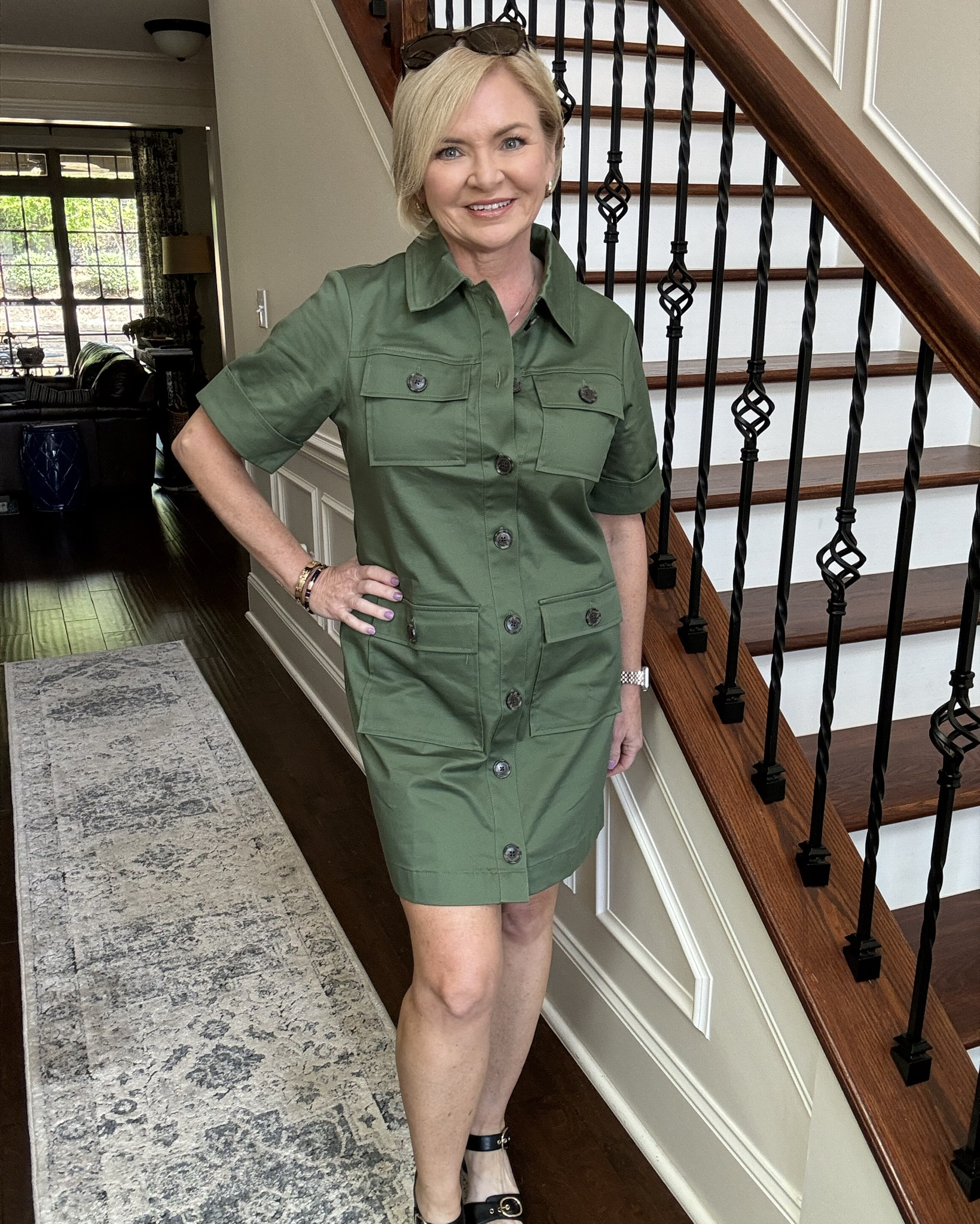 j crew gamine shirt dress Gamine Shirt-dress In Stretch Twill For Women