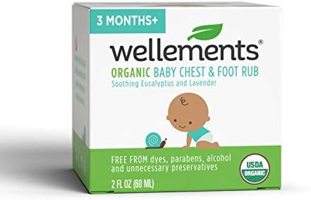 Wellements Organic Baby Chest & Foot Rub, 2 Fl Oz, Eucalyptus and Lavender, Free from Dyes, Parab... | Amazon (US)