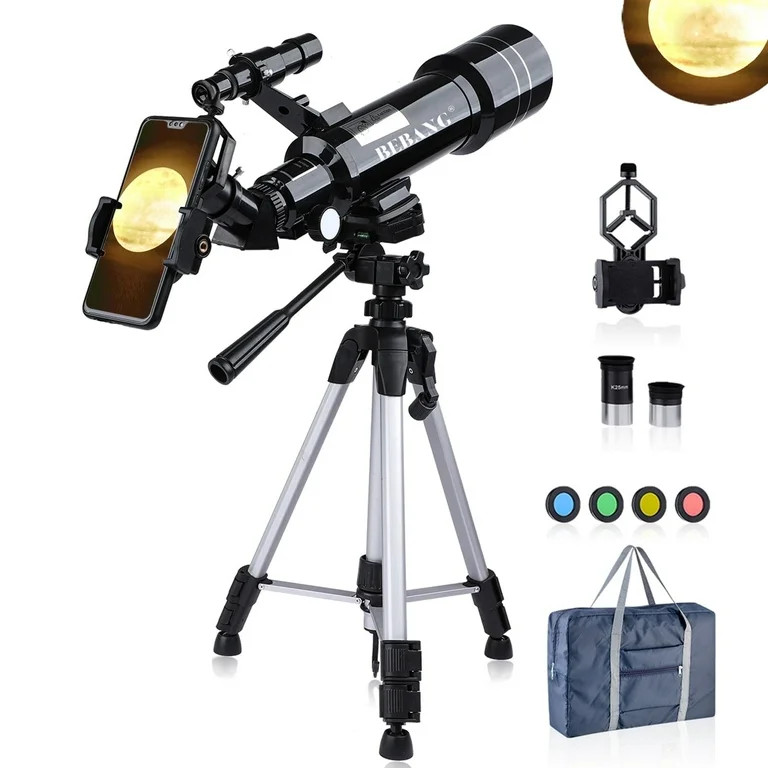 BEBANG Telescope for Adults Astronomy, 70mm Aperture 400mm AZ Mount Refractor Telescope for Kids... | Walmart (US)