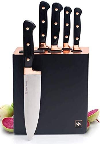Copper Knife Set , A Knife Set with Sharpener Built-in , Upright 7-Piece Rose Gold Knife Set - Se... | Amazon (CA)