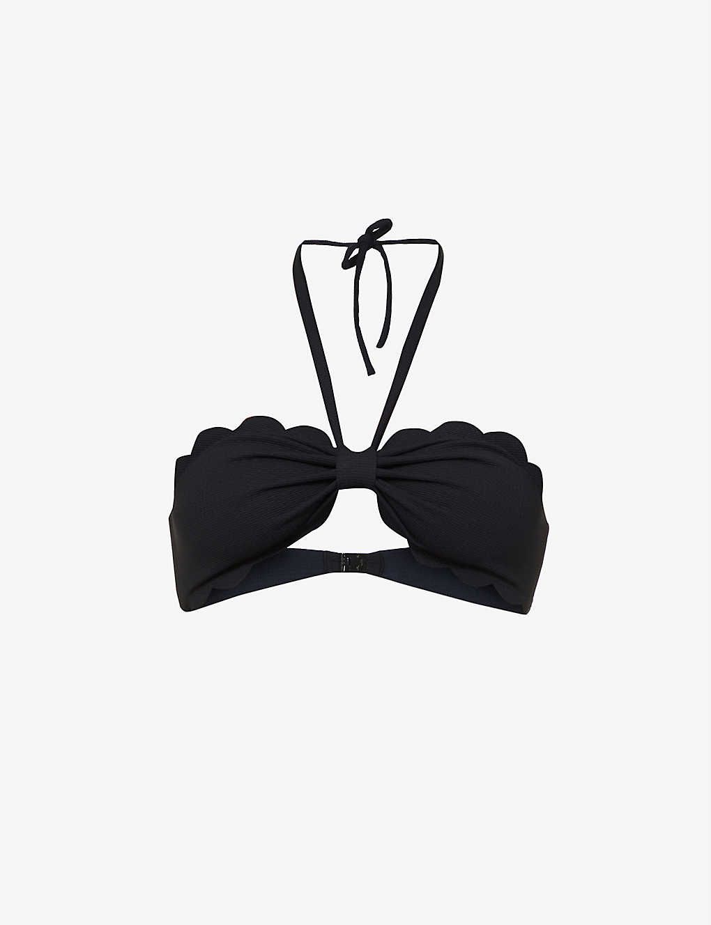 MARYSIA Broadway scalloped halterneck bikini top | Selfridges