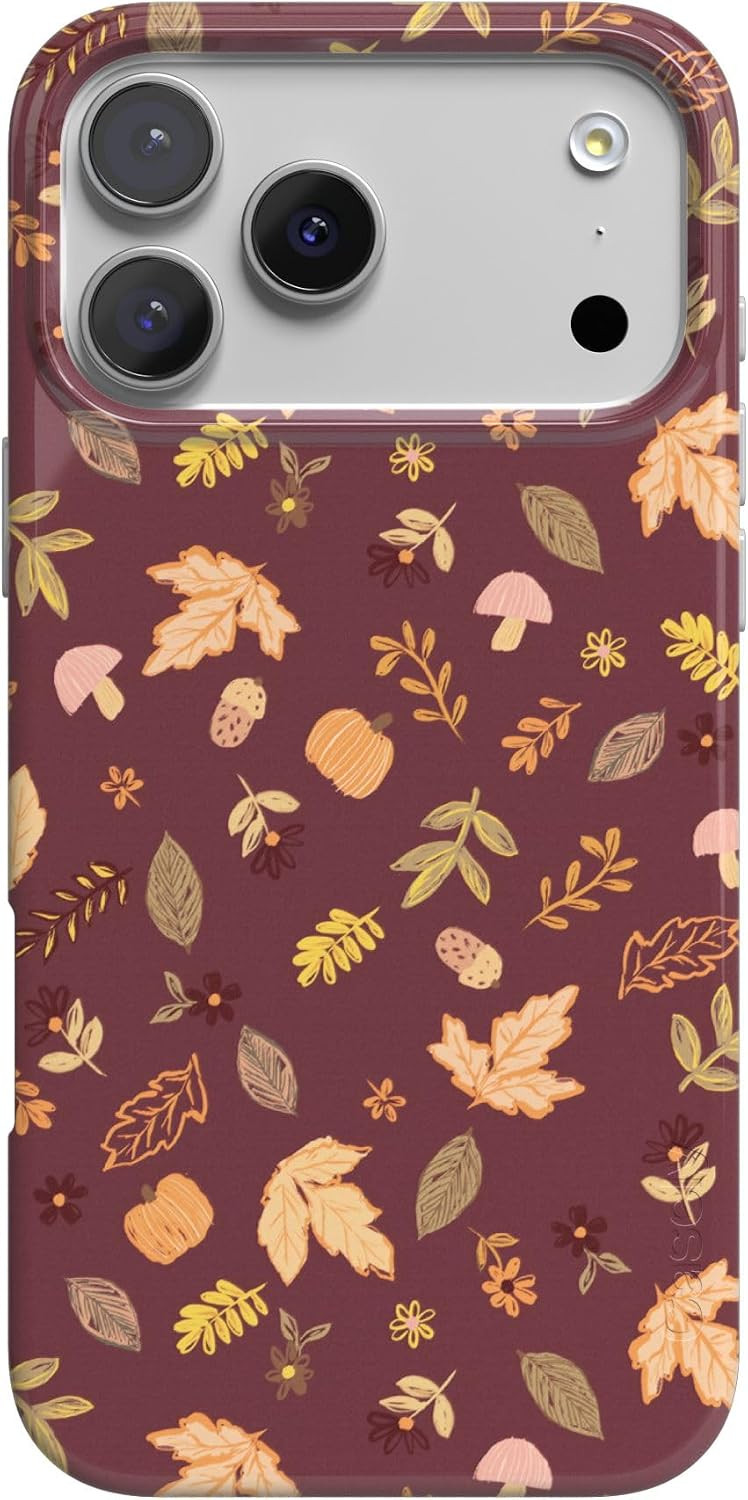 Casely iPhone 18 Pro Case | Autumn Merlot | Fall Foliage | Compatible with MagSafe | Classic Ultra Slim Design | Amazon (US)
