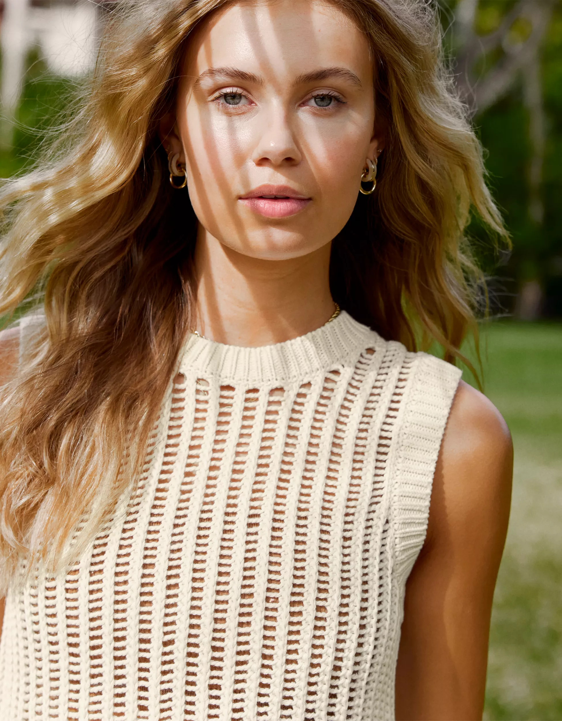 OFFLINE By Aerie Crochet Sweater Tank Top | Aerie