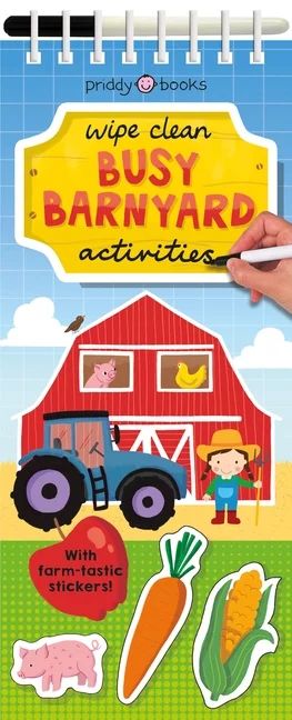 Wipe Clean Activity Books: Wipe Clean Activities: Busy Barnyard : With Farm-Tastic Stickers! (Oth... | Walmart (US)