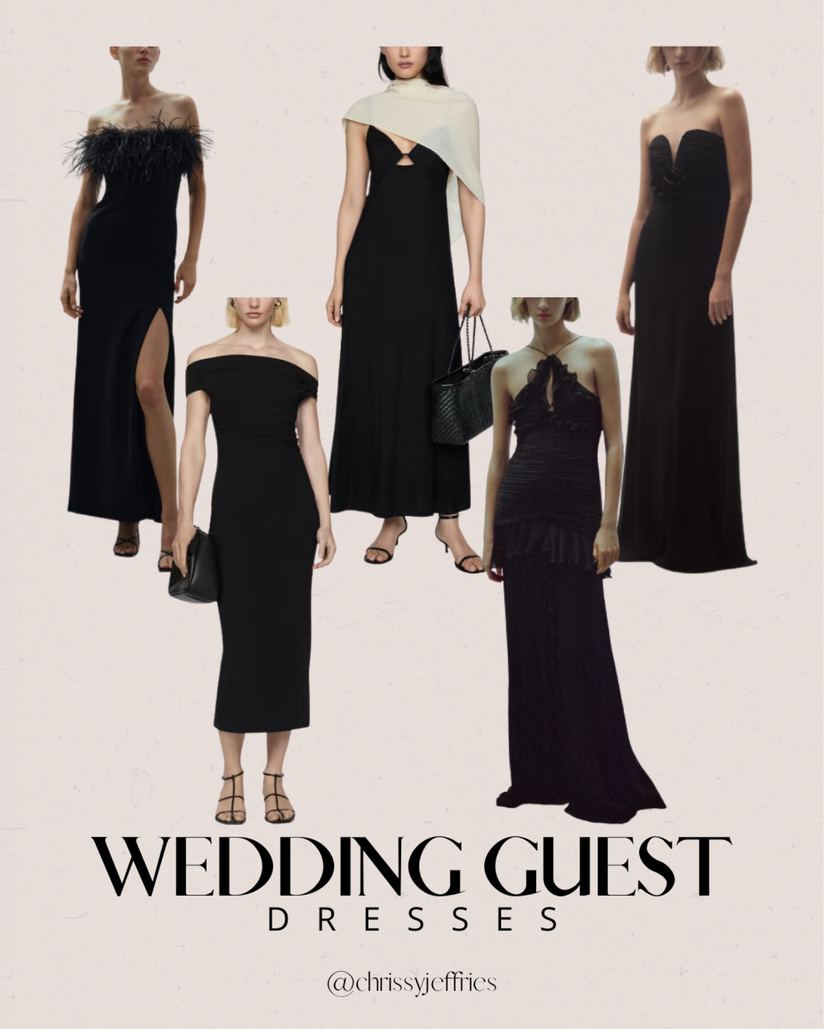 Discover the elegance of black wedding guest dresses for a sophisticated and chic look. These stunning black dresses are perfect for evening receptions and formal ceremonies, featuring a variety of styles from off-the-shoulder to strapless and halter neck. Whether adorned with feathers, ruffles, or sleek silhouettes, these dresses ensure you’ll make a timeless statement. Elevate your wedding guest fashion game with these elegant and stylish options. 

#WeddingGuestDress #BlackDress #ElegantFashion #ChicStyle #EveningWear

#LTKpartywear #LTKwedding #LTKsummer