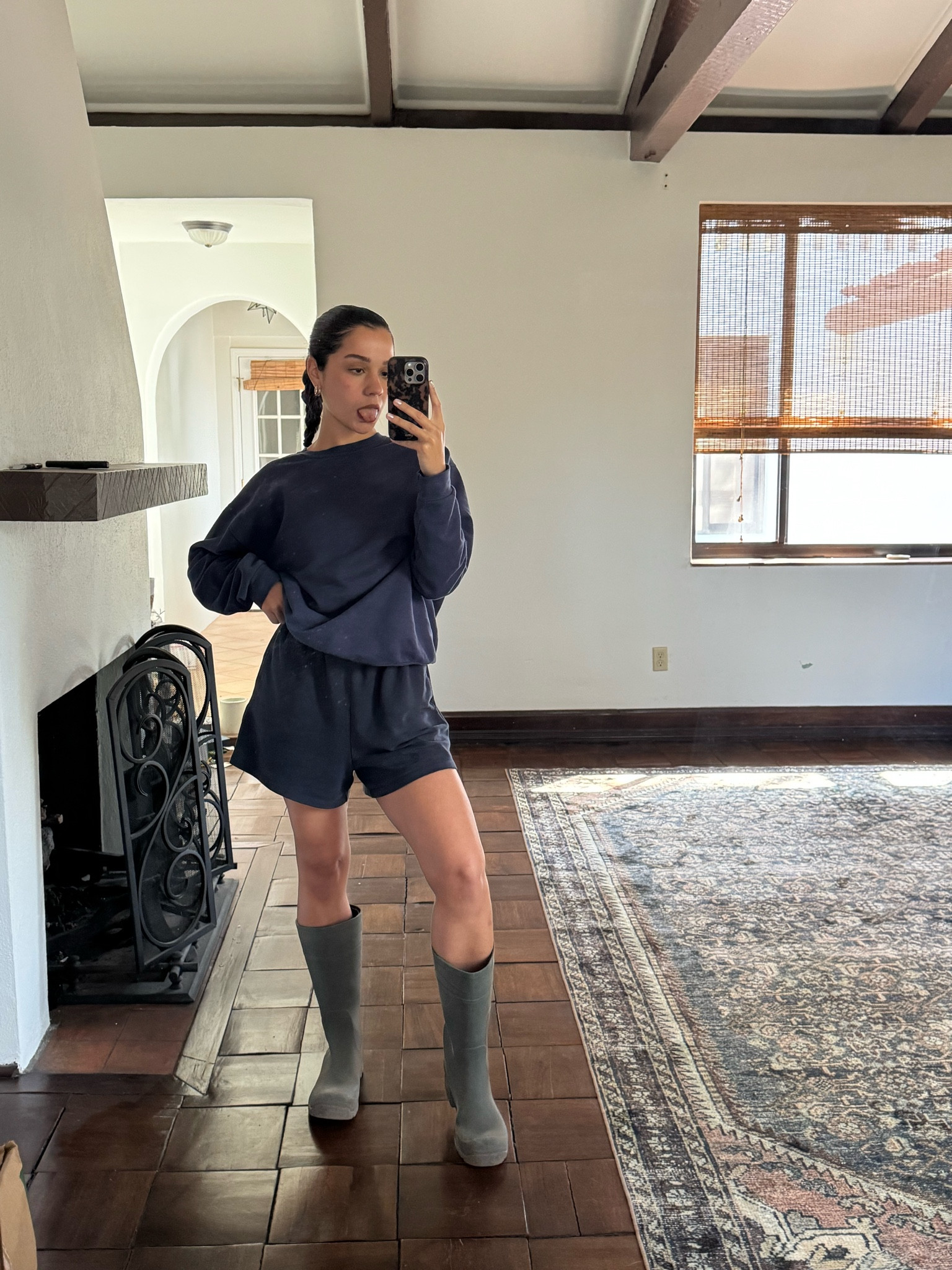 Spring ootd with rain boots 