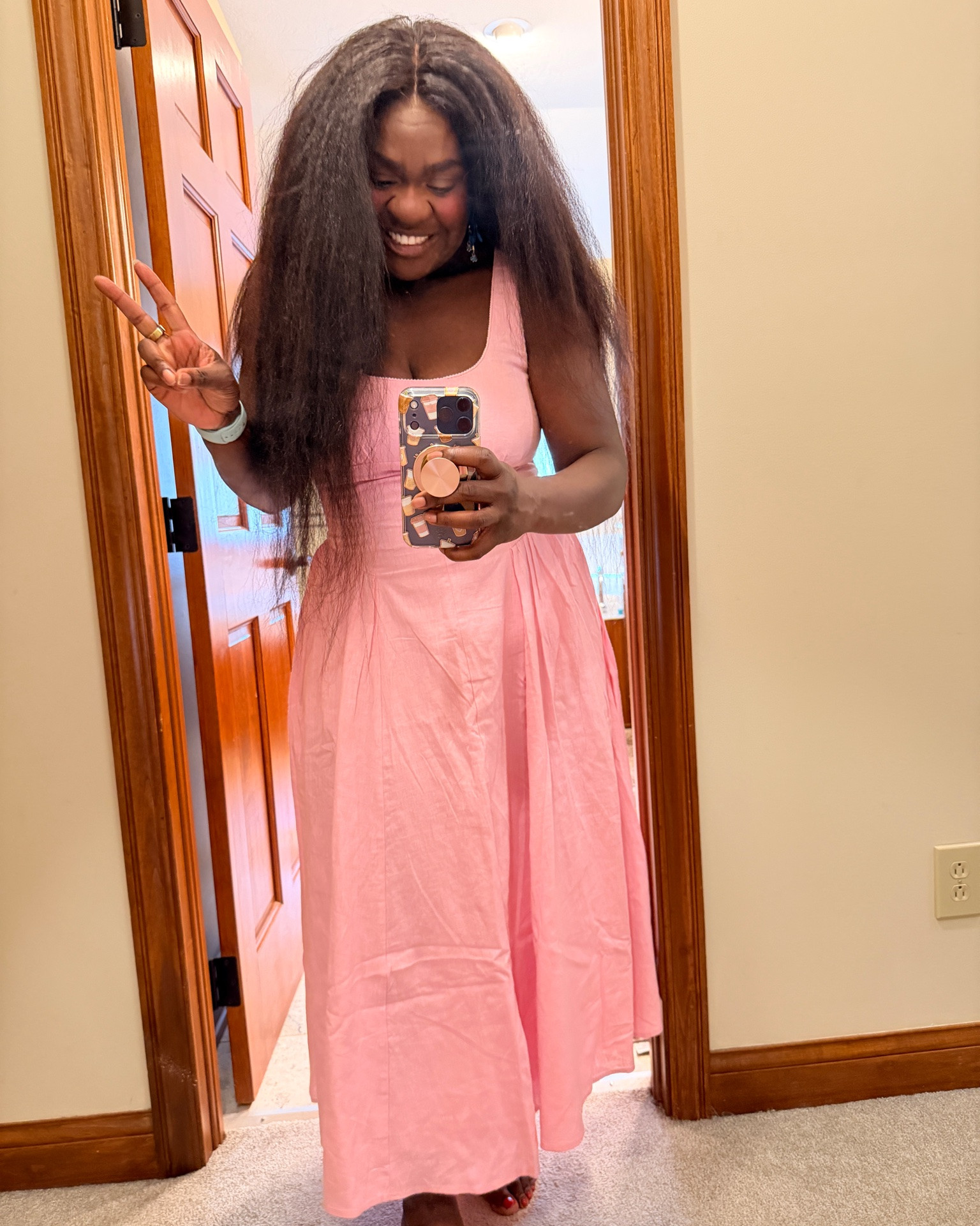 Obsessed with this @abercrombie dress!! 

Dresses are all 25% off!!  

#abercrombie
#dress
#maxidress
#dresswithpockets

#LTKootd #LTKSaleAlert #LTKMidsize
