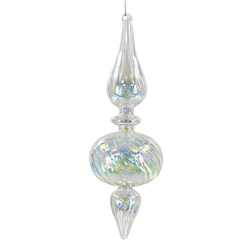 Iridescent Glass Ornament, 8.6" | At Home