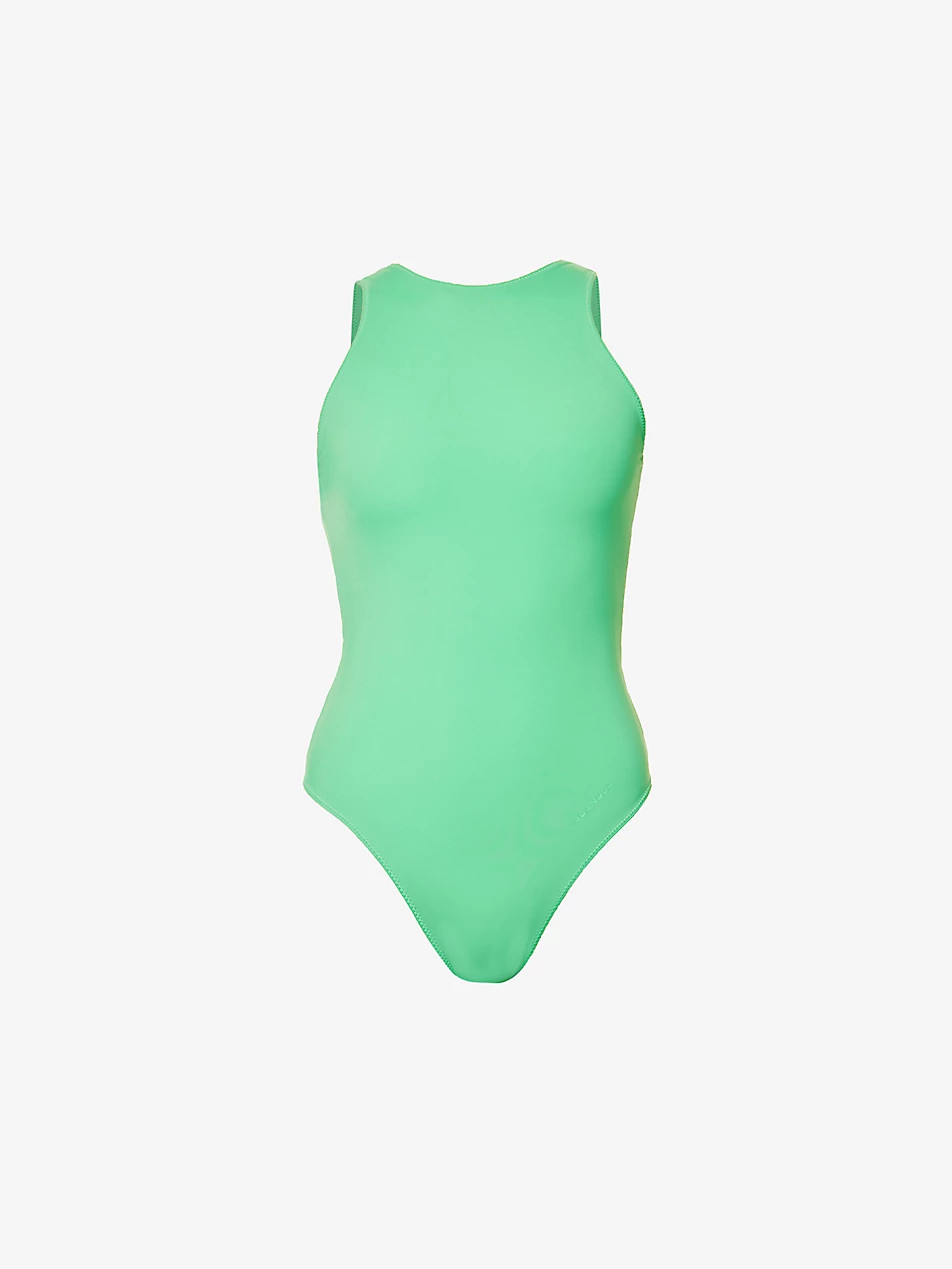 High-neck scoop-back swimsuit | Selfridges