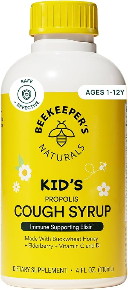 Beekeeper's Naturals Propolis Honey Cough Syrup Daytime for Kids Immune Support with Elderberry, ... | Amazon (US)