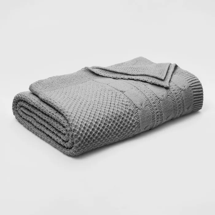 Cable Knit Chenille Bed Blanket - Threshold™ | Target