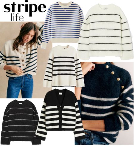 Stripe knits are a must have for any wardrobe and this round up has some fantastic options whether you prefer wool, cotton, acrylic or alpaca 

#LTKstyletip #LTKSeasonal