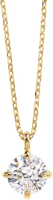 PAVOI 14K Gold Plated Cubic Zirconia Diamond Pendant Necklace for Women | Adjustable Slider | Amazon (US)
