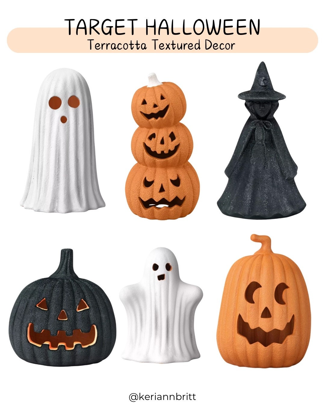 Terracotta textured Halloween decorations at Target 

Terracotta pumpkins / traditional Halloween / spooky decor 

#LTKSeasonal #LTKHome