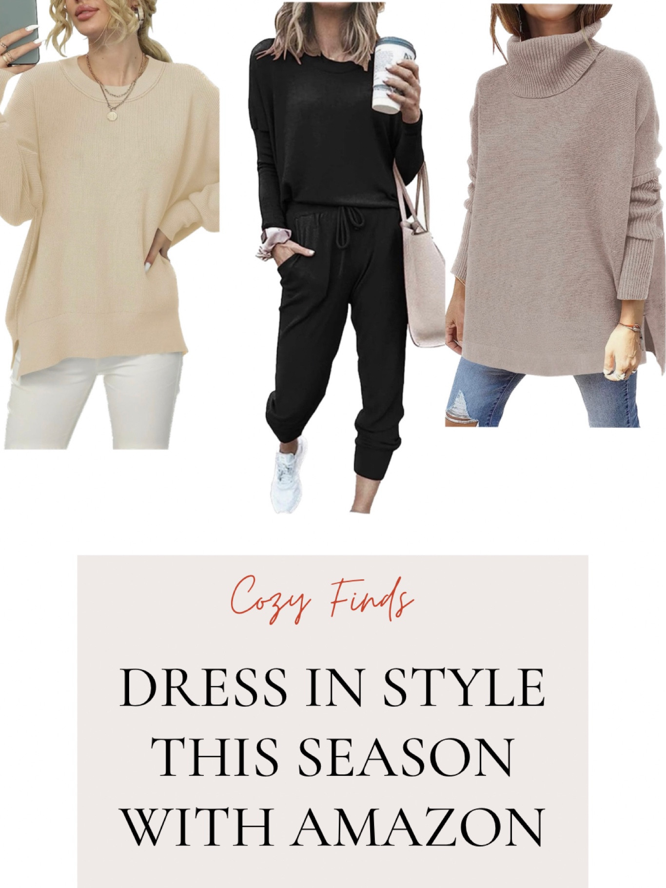 Cozy Amazon finds! Amazon sweaters and two piece tracksuit currently on the #1 best sellers list on Amazon. 

#LTKSeasonal #LTKstyletip #LTKfindsunder50