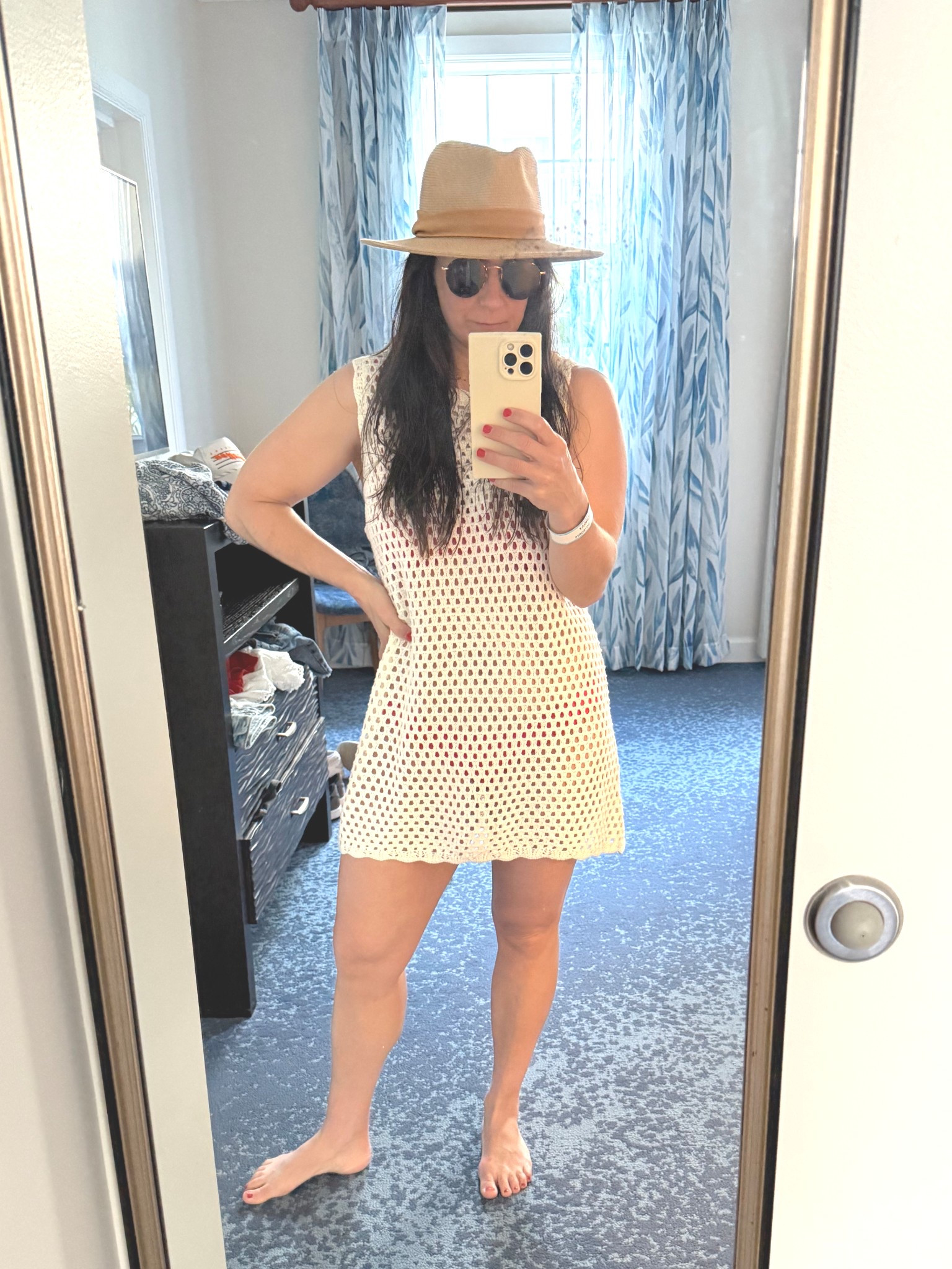 Amazon vacation mode. Coverup, sunglasses, and hat  

Medium in the cover up. 

#LTKMidsize #LTKOver40 #LTKSeasonal