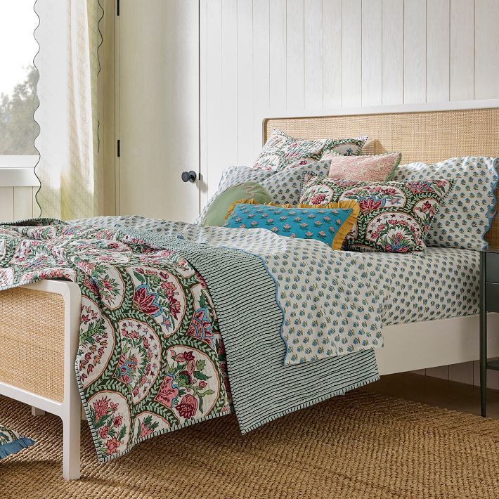 RHODE Batik Scallop Edge Curtains (Set of 2) | West Elm (US)