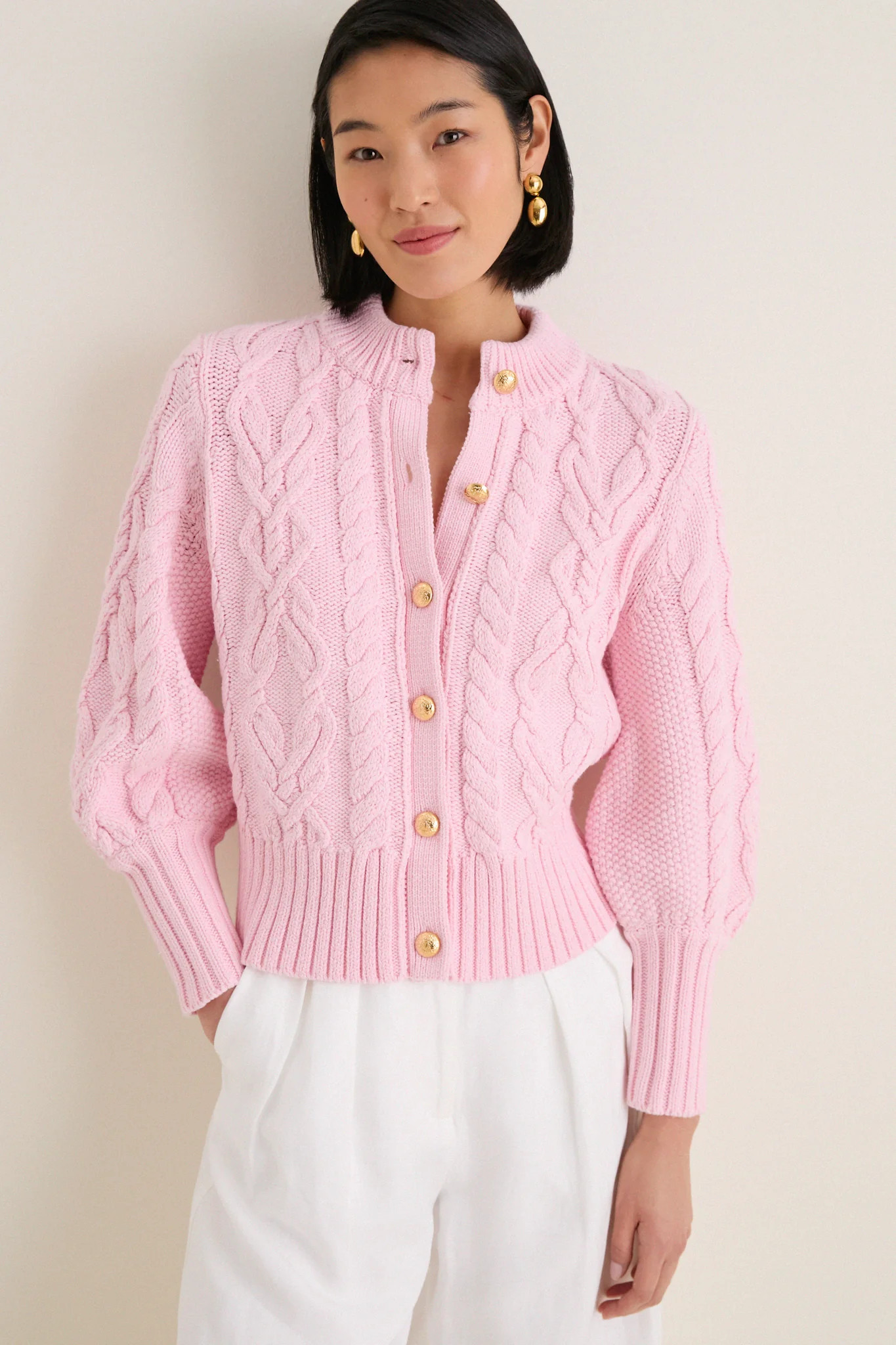 Pink Salt Cotton Colette Cardigan | Tuckernuck (US)