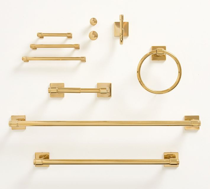 Everson Toilet Paper Holder, Tumbled Brass | Pottery Barn (US)