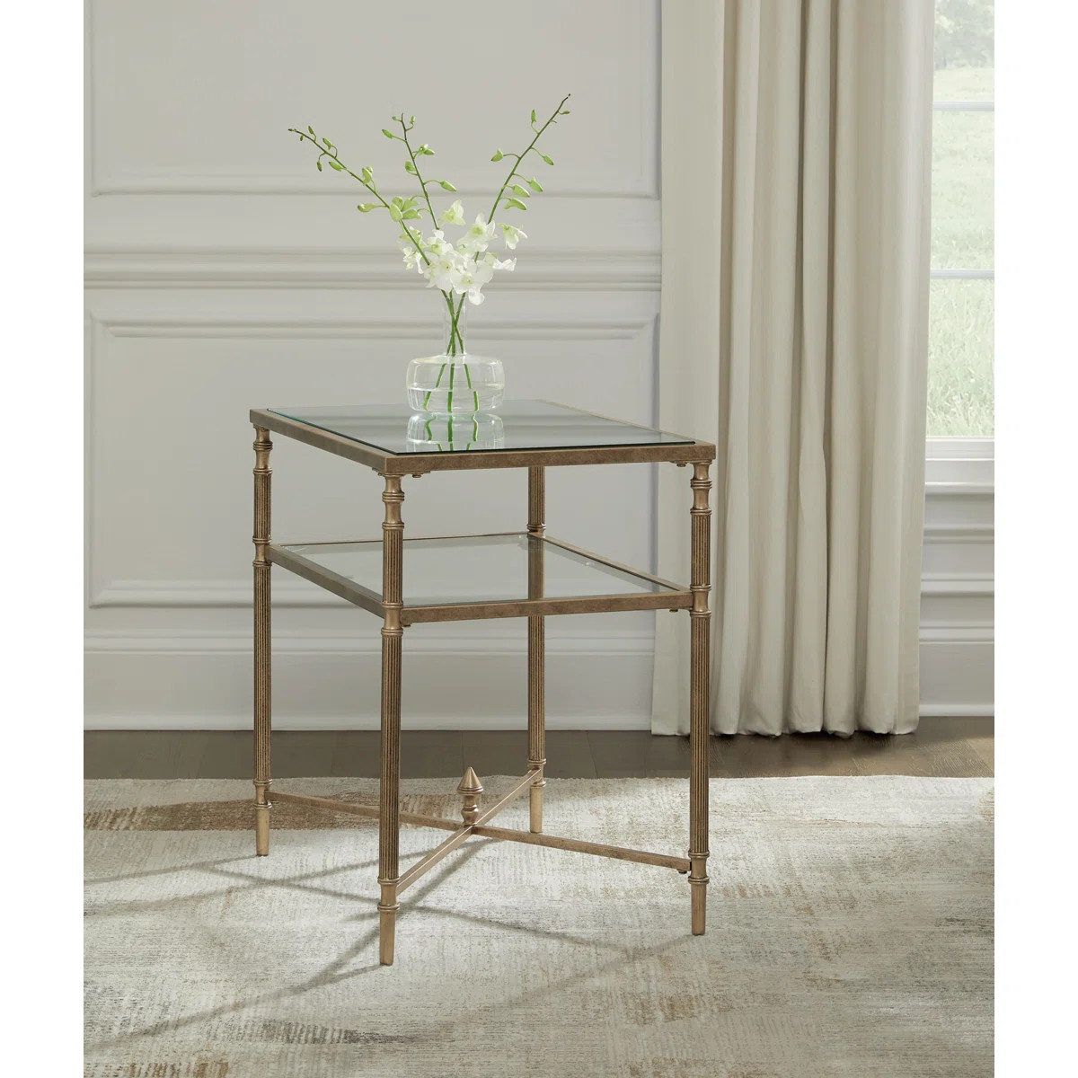 Alsafi Glass Top End Table | Wayfair North America