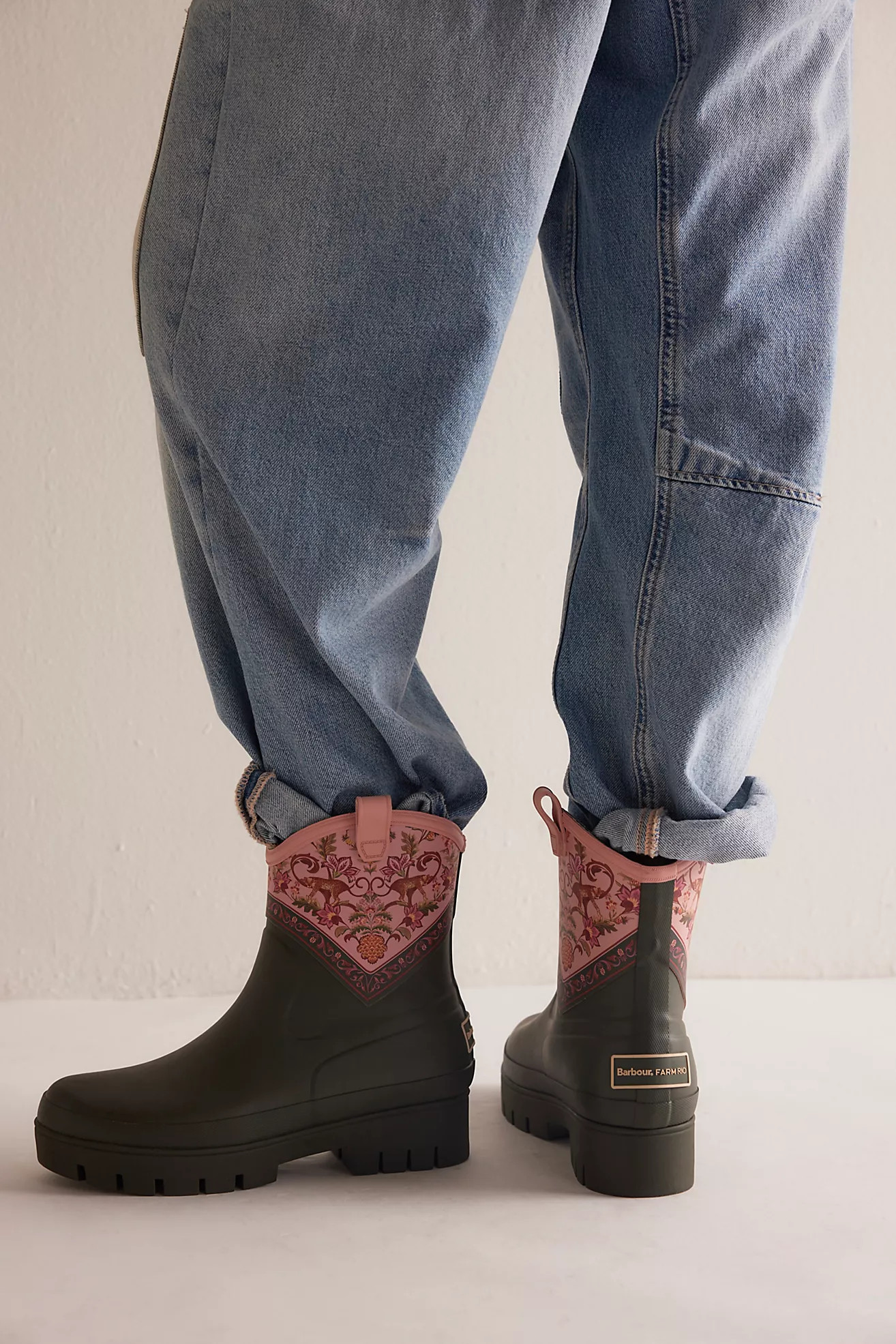 Barbour X Farm Rio Thais Ankle Wellington Rain Boots | Free People (Global - UK&FR Excluded)