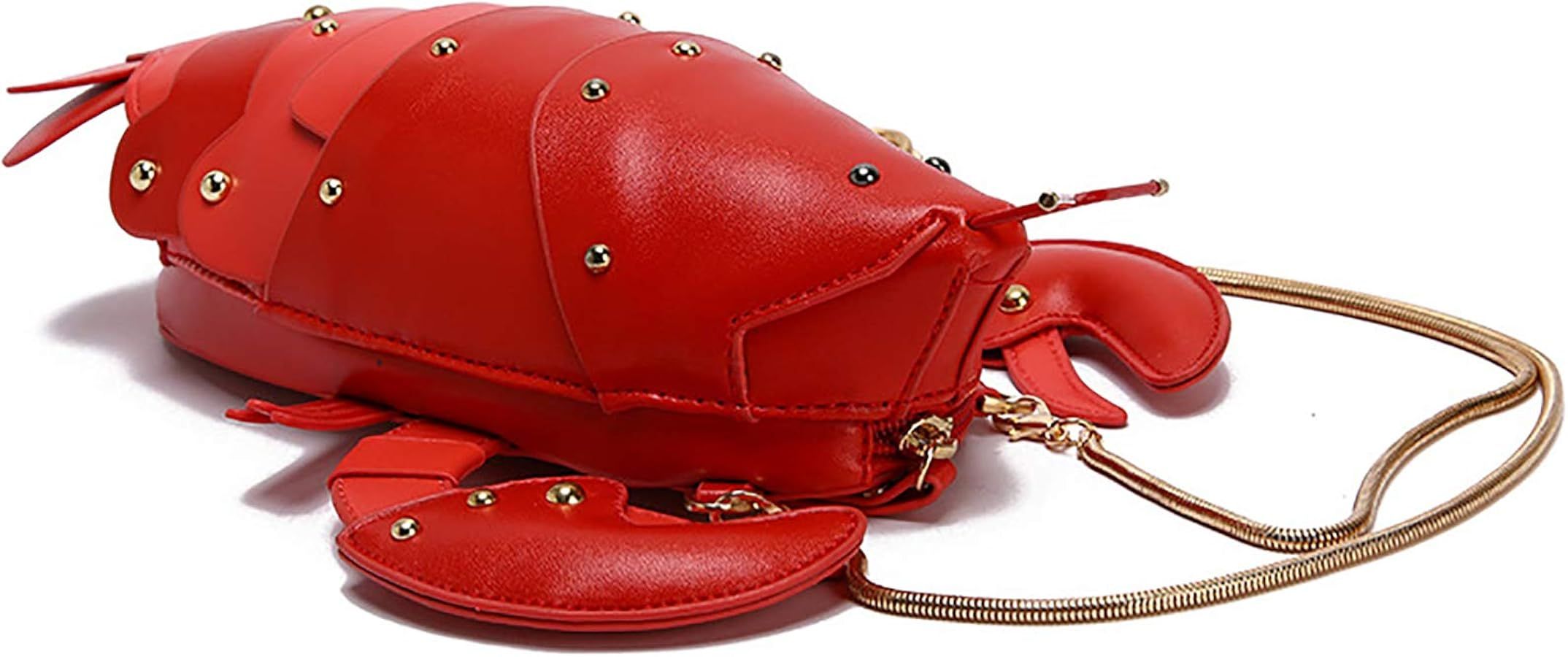 QZUnique Crab Handbag Crayfish Shells Crossbody Bag Novelty Animal Shaped Purse Detachable Should... | Amazon (US)